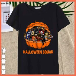 Best Friend Funny scary Halloween squad characters pumpkin 3