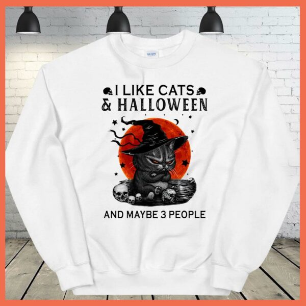 Best I like Cats and Halloween and maybe 3 people shirt, Black Cat Halloween shirt