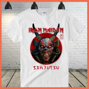 Best Iron Maiden Senjutsu Eddie Face Circle Shirt 3