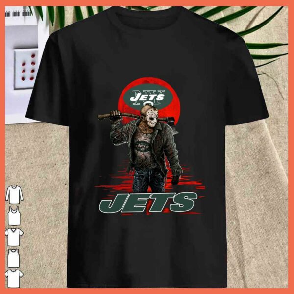 Best JETS Mashup Jason Voorhees Horror Movies Shirt, Jason Horror Jets basketball Shirt