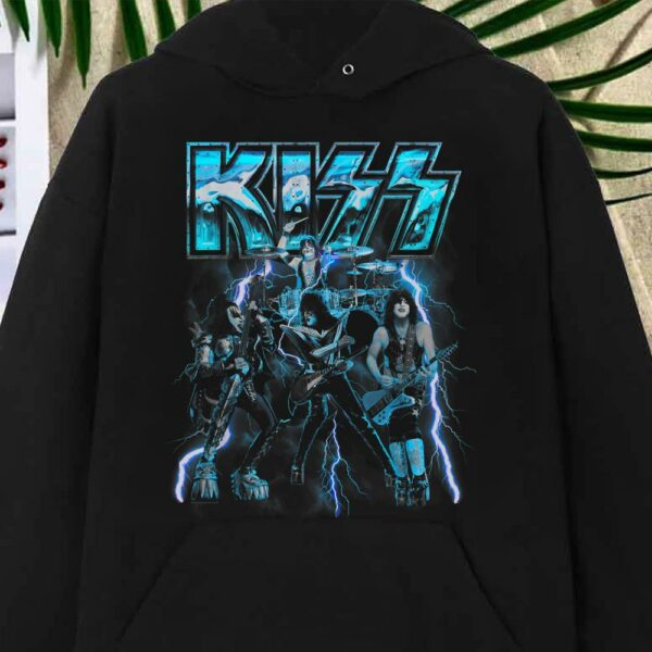 Best KISS Shirt, KISS Blue Lightning Shirt