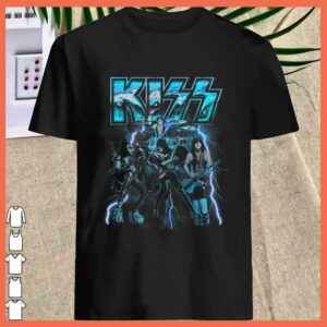 Best KISS Shirt, KISS Blue Lightning Shirt