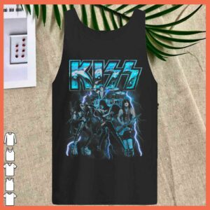 Best KISS Shirt, KISS Blue Lightning Shirt 2