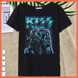 Best KISS Shirt, KISS Blue Lightning Shirt 3