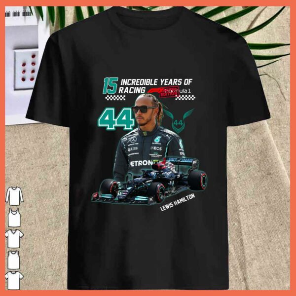 Best Lewis Hamilton 15 Incredible Years of Racing Shirt, Lewis Hamilton Shirt