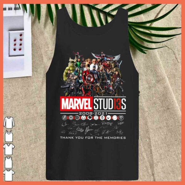 Best Marvel Studio 13S 200802021 Signature Shirt, Marvel Studio Thank You For The Memories Shirt