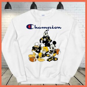 Best Mickey Mouse Donald Duck And Goofy Pittsburgh Steelers Champion Shirt