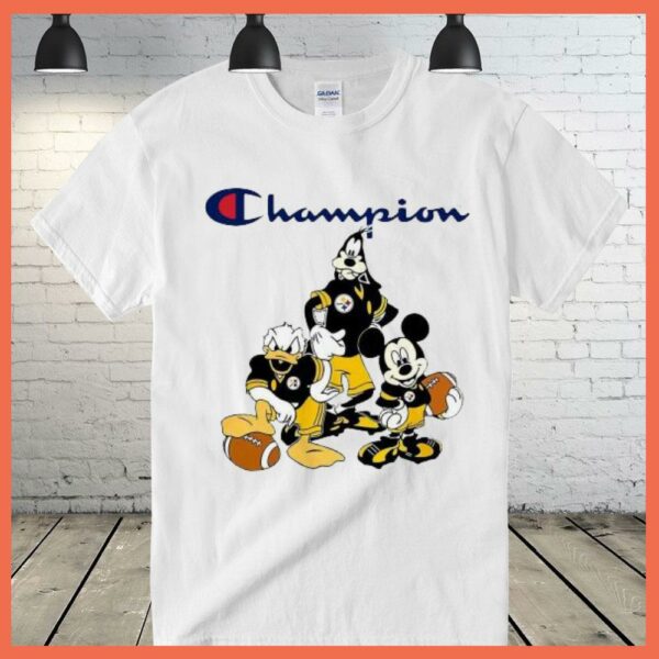 Best Mickey Mouse Donald Duck And Goofy Pittsburgh Steelers Champion Shirt