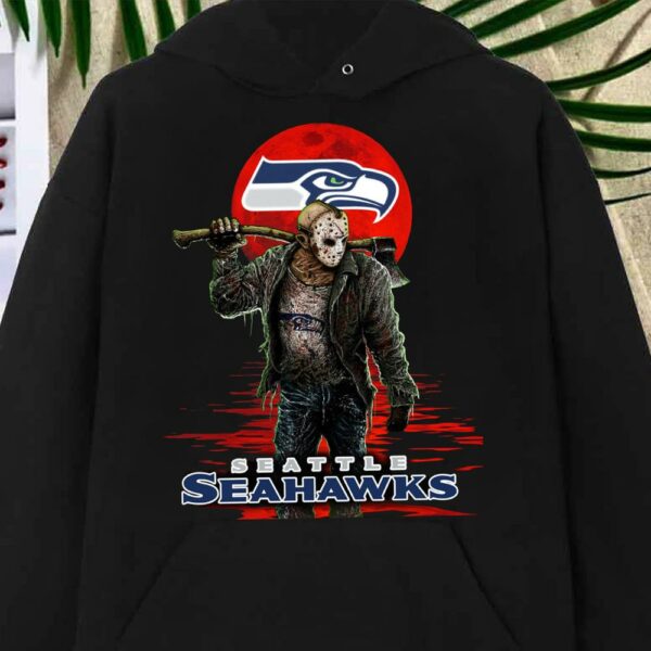 Best Seattle Seahawks Mashup Jason Voorhees Horror Movies Shirt, Jason Voorhees Seattle Seahawks Shirt
