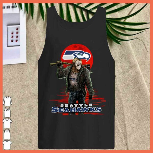 Best Seattle Seahawks Mashup Jason Voorhees Horror Movies Shirt, Jason Voorhees Seattle Seahawks Shirt