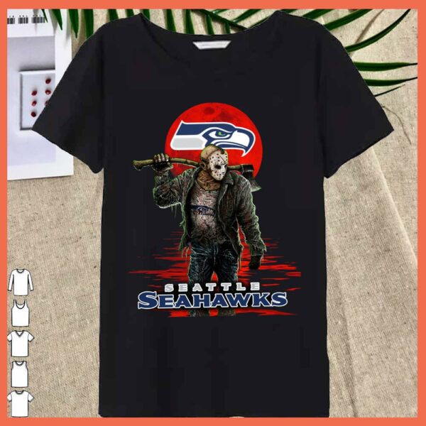 Best Seattle Seahawks Mashup Jason Voorhees Horror Movies Shirt, Jason Voorhees Seattle Seahawks Shirt
