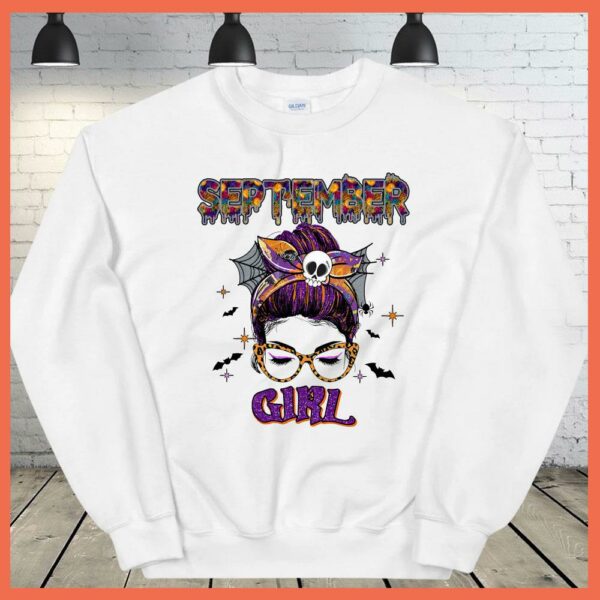 Best September Girl skull halloween shirt, September Girl shirt
