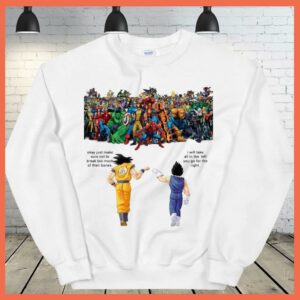 Best Son Goku And Vegeta Fight Against The Avenger and super hero Shirt, Goku and Vegeta Shirt, Avenger Shirt 1