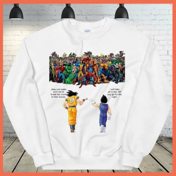 Best Son Goku And Vegeta Fight Against The Avenger and super hero Shirt, Goku and Vegeta Shirt, Avenger Shirt