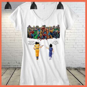 Best Son Goku And Vegeta Fight Against The Avenger and super hero Shirt, Goku and Vegeta Shirt, Avenger Shirt 3