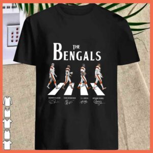 Best The Bengals Walking Abbey Road Shirt, Boomer Esiason Chad Ochocinco A J Green Anthony Munoz Shirt