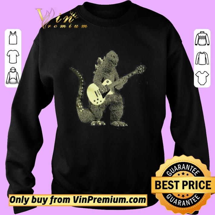 godzilla playing guitar t shirt