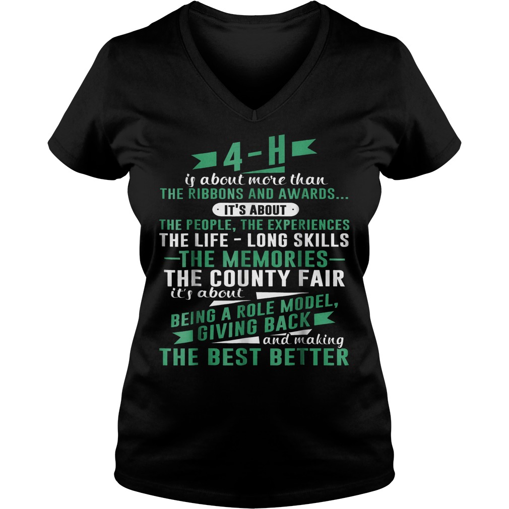 4-H Experience Is More Than Ribbons And Awards T-Shirt Ladies V-Neck