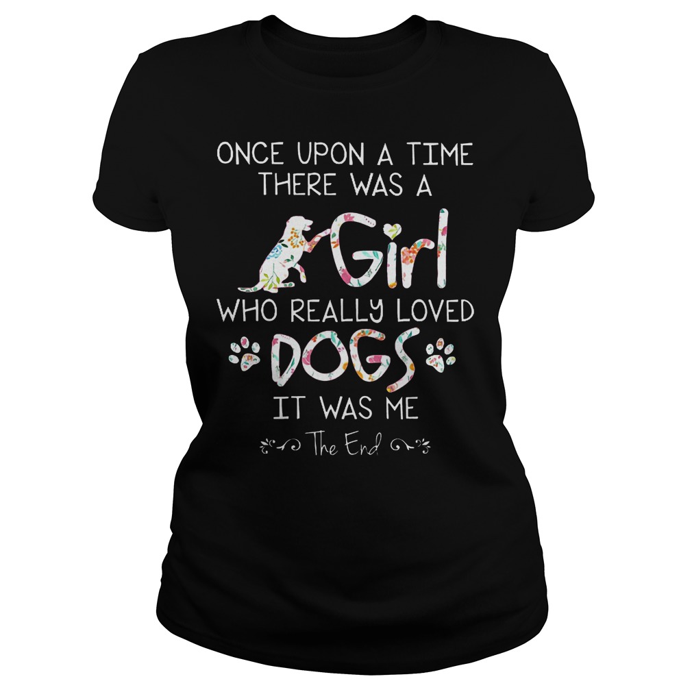 A Girl Who Really Loved Dogs T-Shirt Classic Ladies Tee