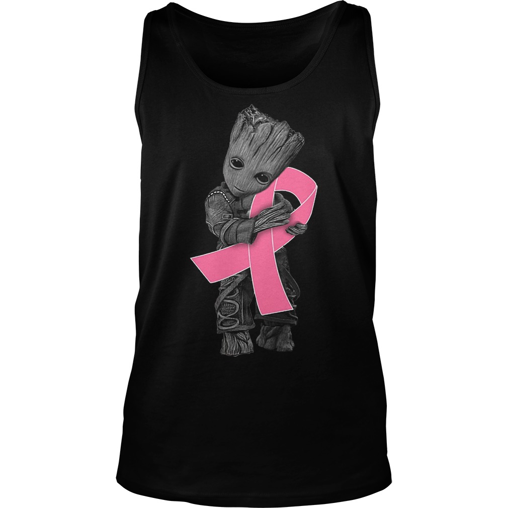 Baby Groot Hugs Breast Cancer T-Shirt Tank Top Unisex