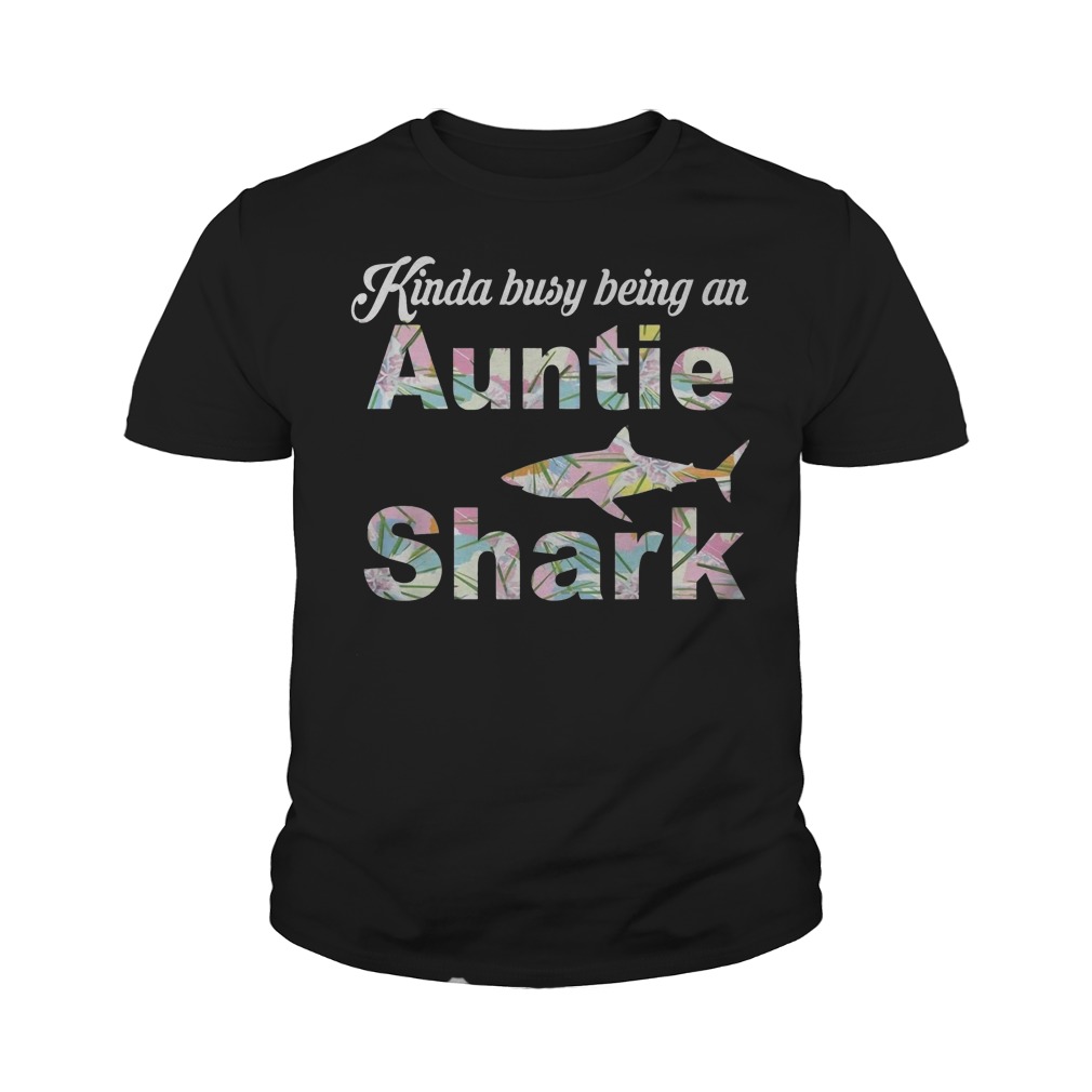 Being An Auntie Shark T-Shirt Youth Tee