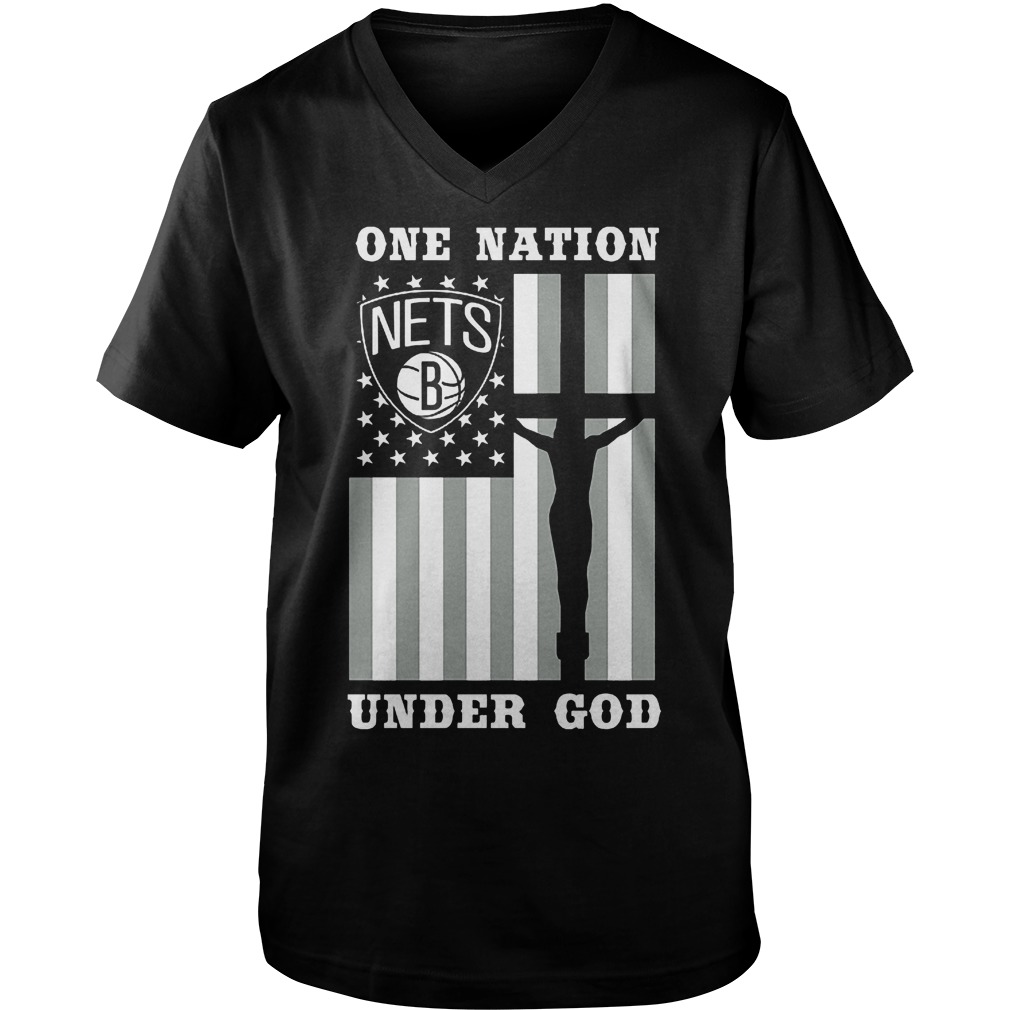 Best Brice Brooklyn Nets - One Nation Under God T-Shirt Guys V-Neck