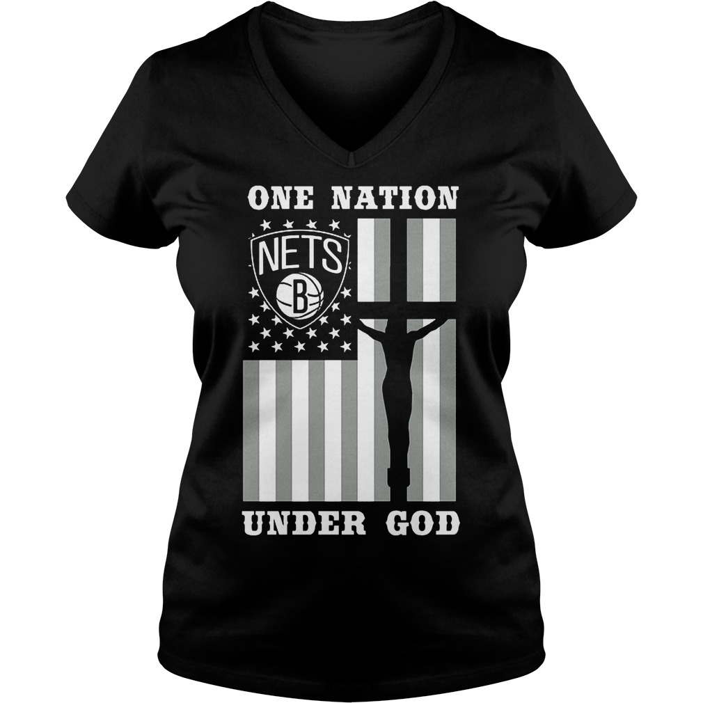 Best Brice Brooklyn Nets - One Nation Under God T-Shirt Ladies V-Neck