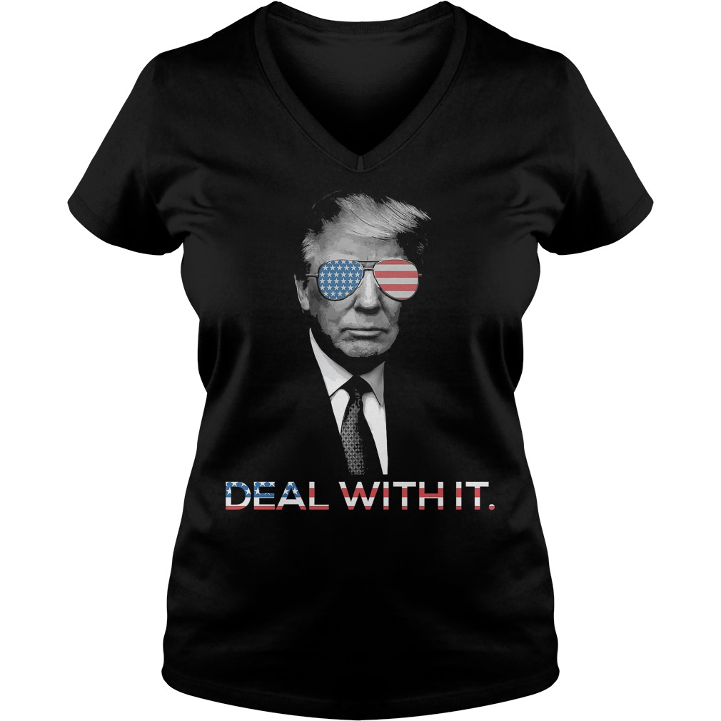 Best Brice Trump- Deal With It T-Shirt Ladies V-Neck