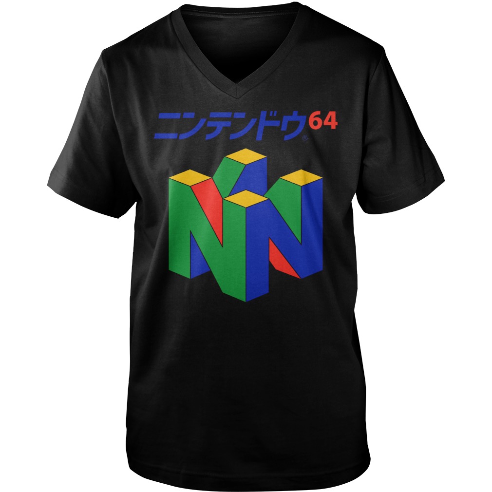 Best Price Japanese Nintendo 64 T-Shirt Guys V-Neck