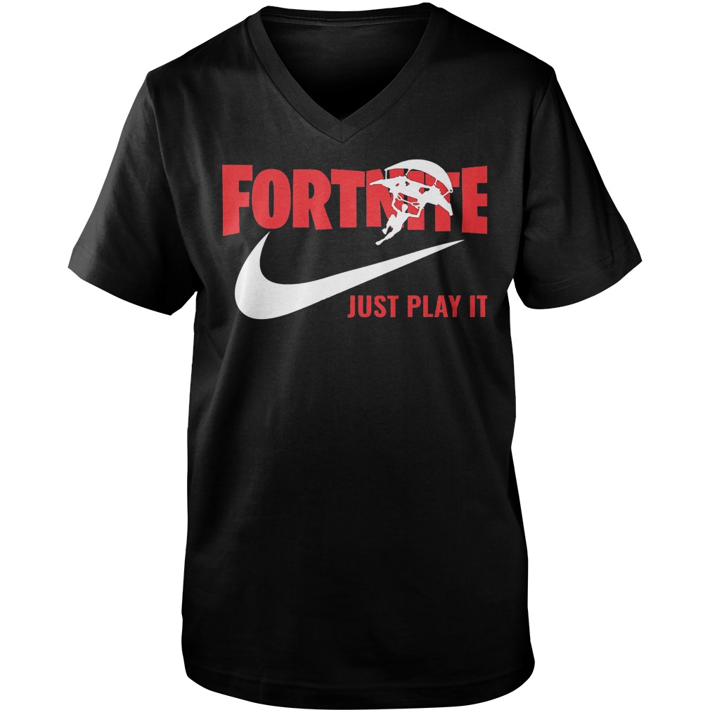 Best Price Just Play Fortnite T-Shirt Guys V-Neck