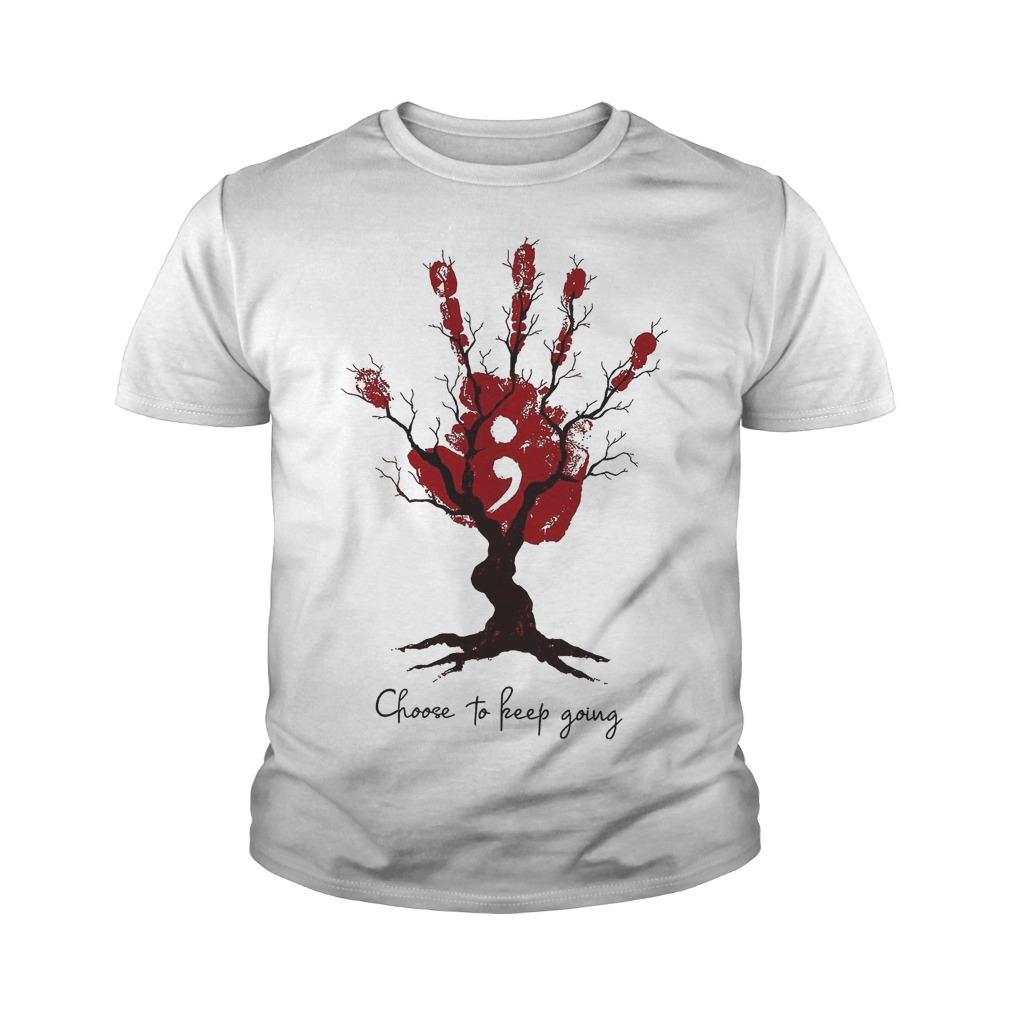 Choose To Keep Going Hand Tree T-Shirt Youth Tee