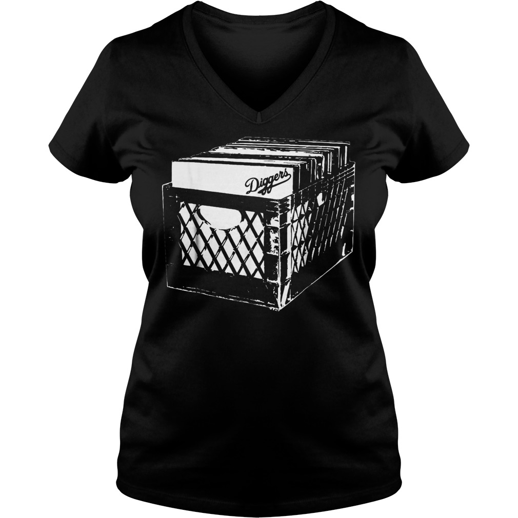 Crate Diggers Record T-Shirt Ladies V-Neck