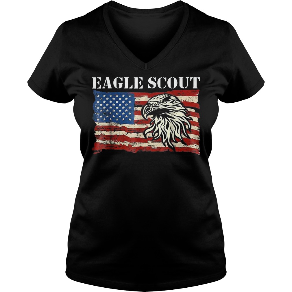 Eagle Patriotic Scout T-Shirt 10 Eagle Patriotic Scout T-Shirt Ladies V-Neck