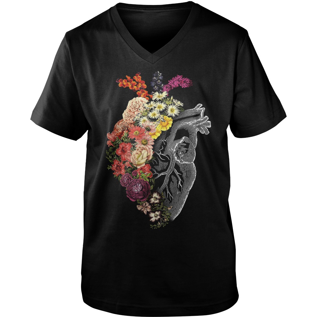 Flower Heart Spring T-Shirt 6 Flower Heart Spring T-Shirt Guys V-Neck
