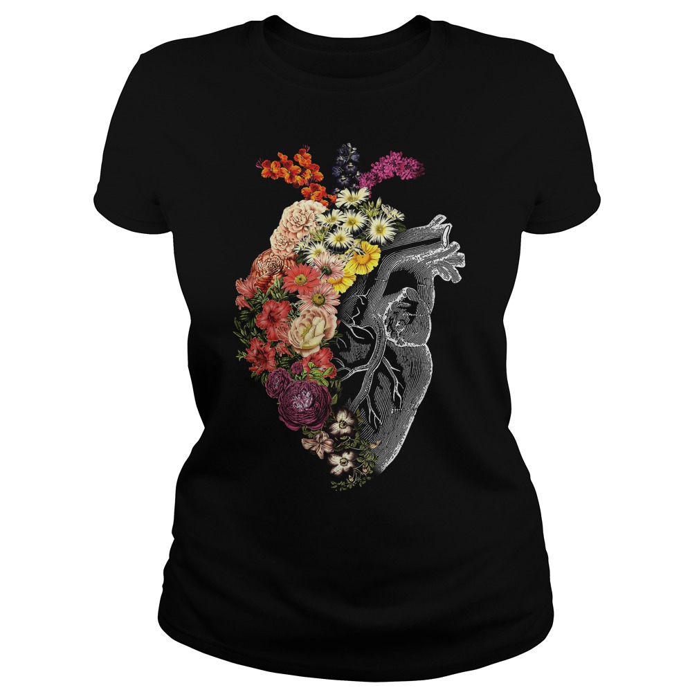 Flower Heart Spring T-Shirt 7 Flower Heart Spring T-Shirt Ladies Tee