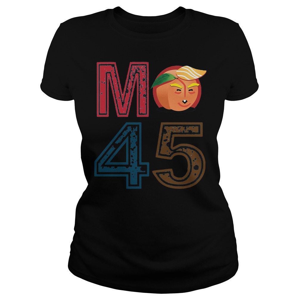 Funny Tee Impeach Trump M Peach 45 Ladies Tee