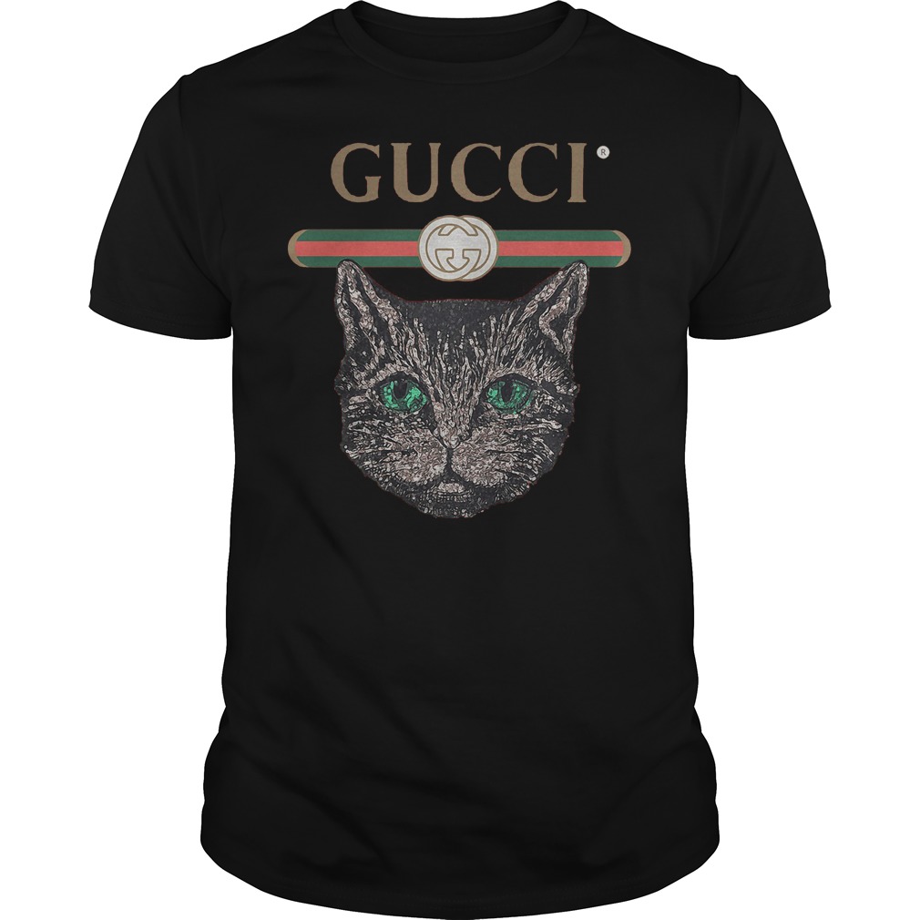 Gucci Logo Mashup With Mystic Cat T-Shirt Guys Tee