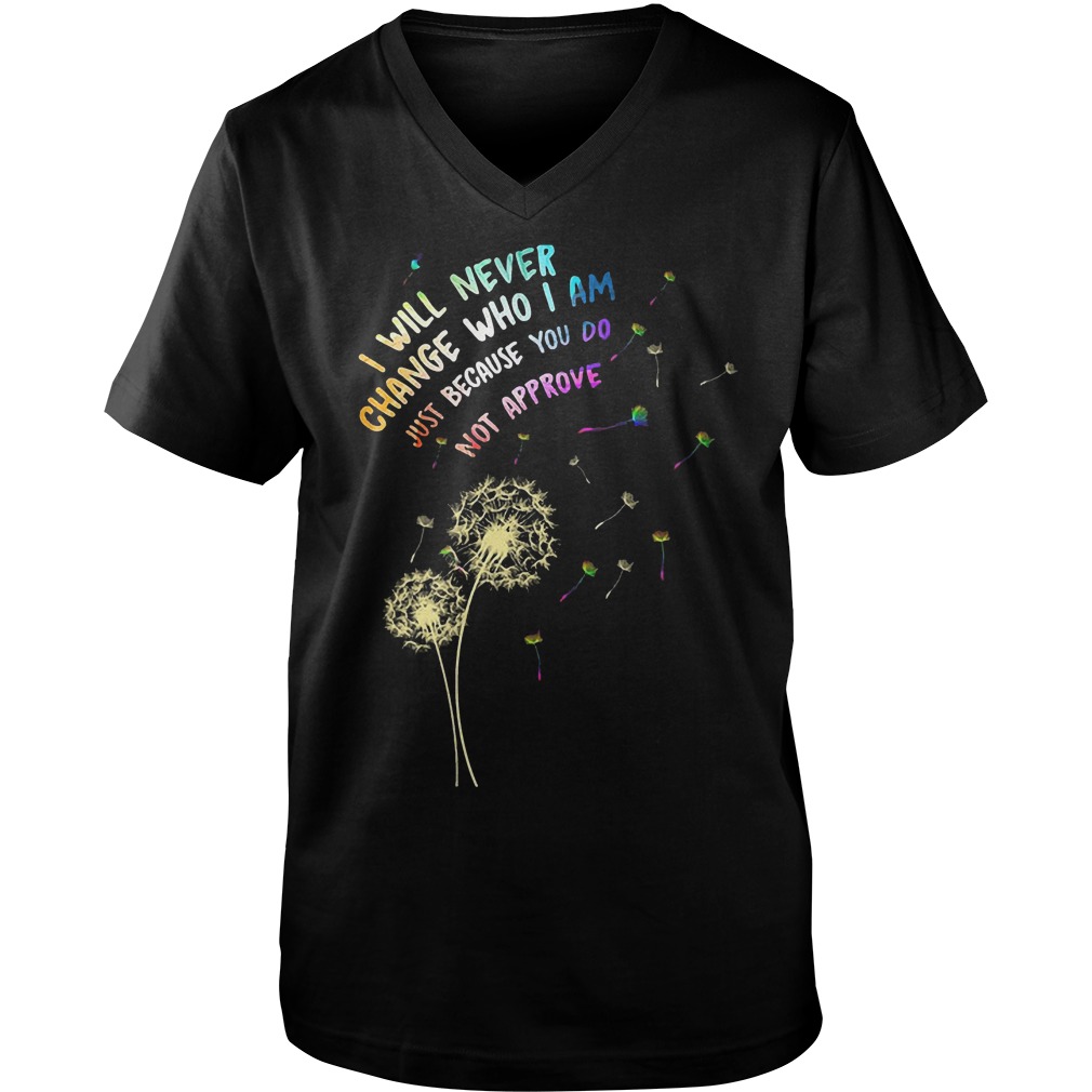 I Will Never Change Who I Am Just Because Do Not Approve T-Shirt Guys V-Neck