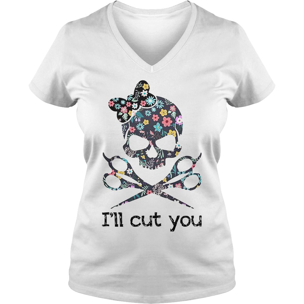 I'll Cut YouHair Stylist T-Shirt Ladies V-Neck