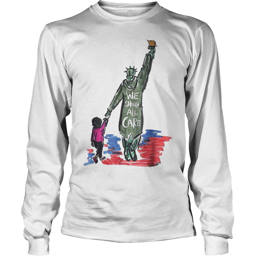 Melania Jacket We Should All Care T-Shirt 3 Longsleeve