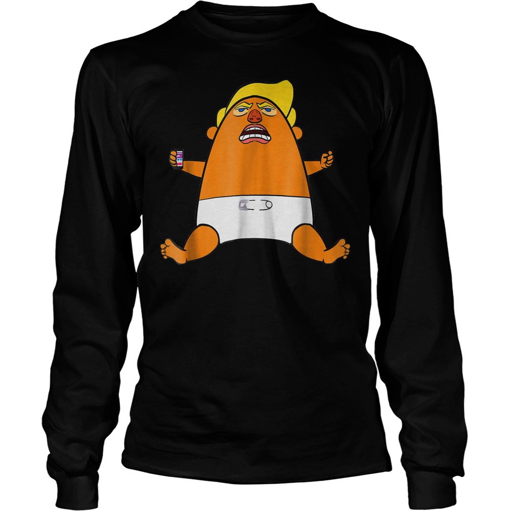 Official Angry Baby Anti-Trump Balloon T-Shirt Longsleeve Tee Unisex