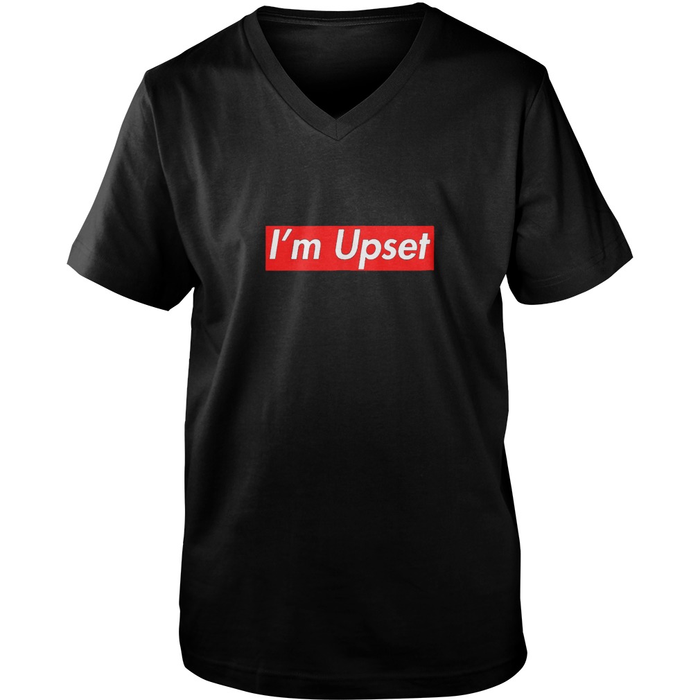 Official I am Upset Box Logo T-Shirt Guys V-Neck
