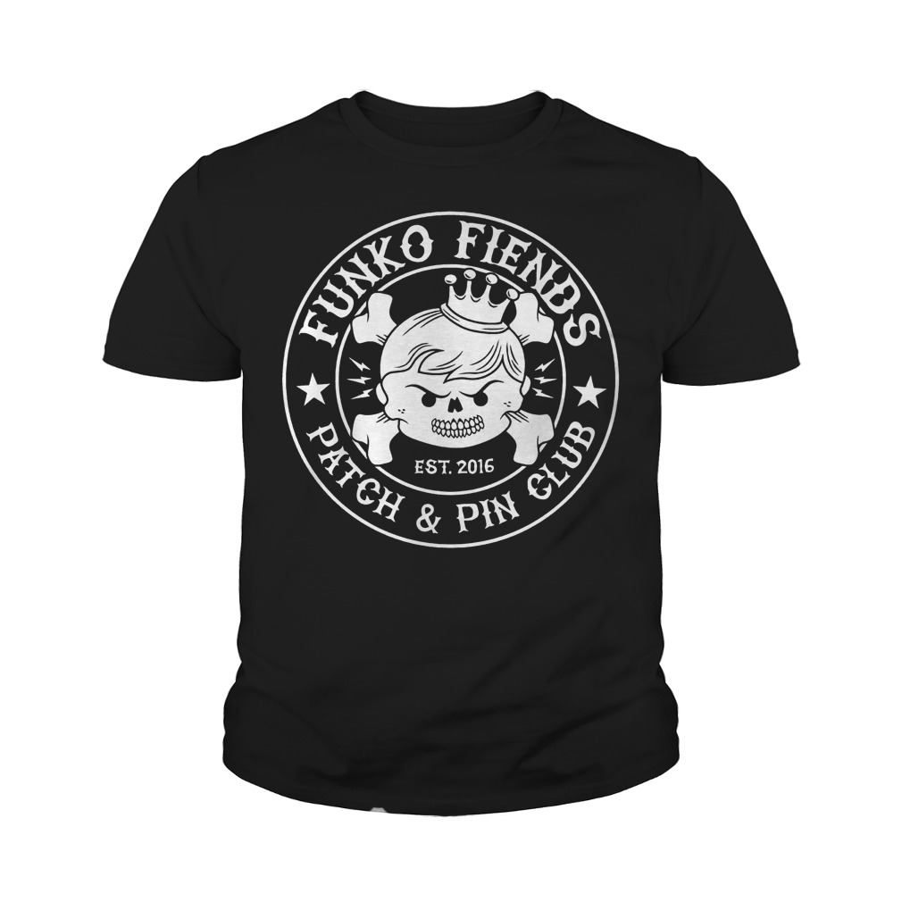 Patch And Pin Club Funko Fiends T-Shirt 9 Patch And Pin Club Funko Fiends T-Shirt Youth Tee