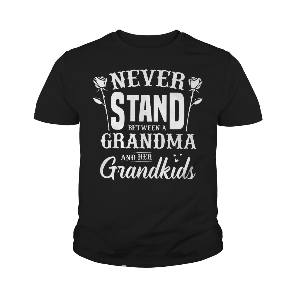 Premium Never Stand Between A Grandma And Her Grandkids T-Shirt Youth Tee