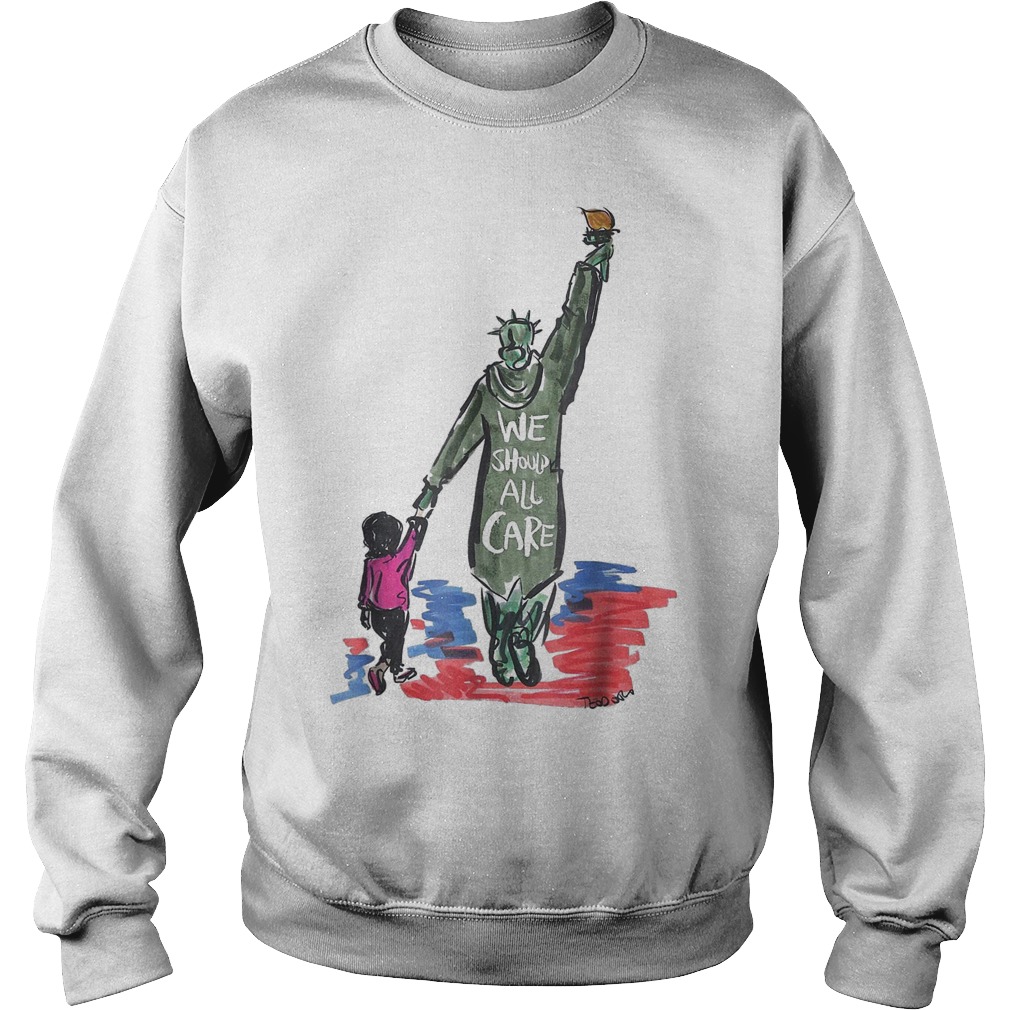 Melania Jacket We Should All Care T-Shirt 4 Sweat