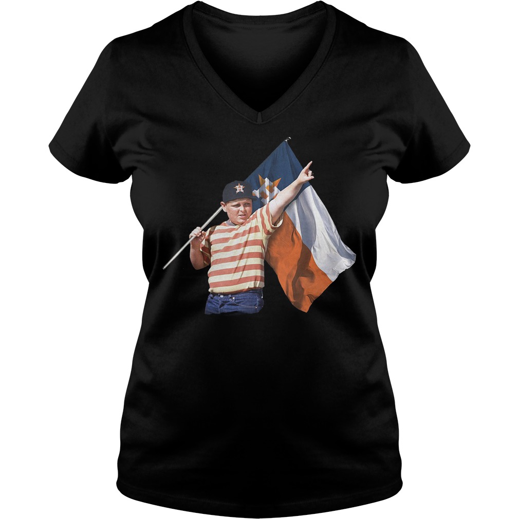 The Sandlot And Houston Astros Flag T-Shirt Ladies V-Neck