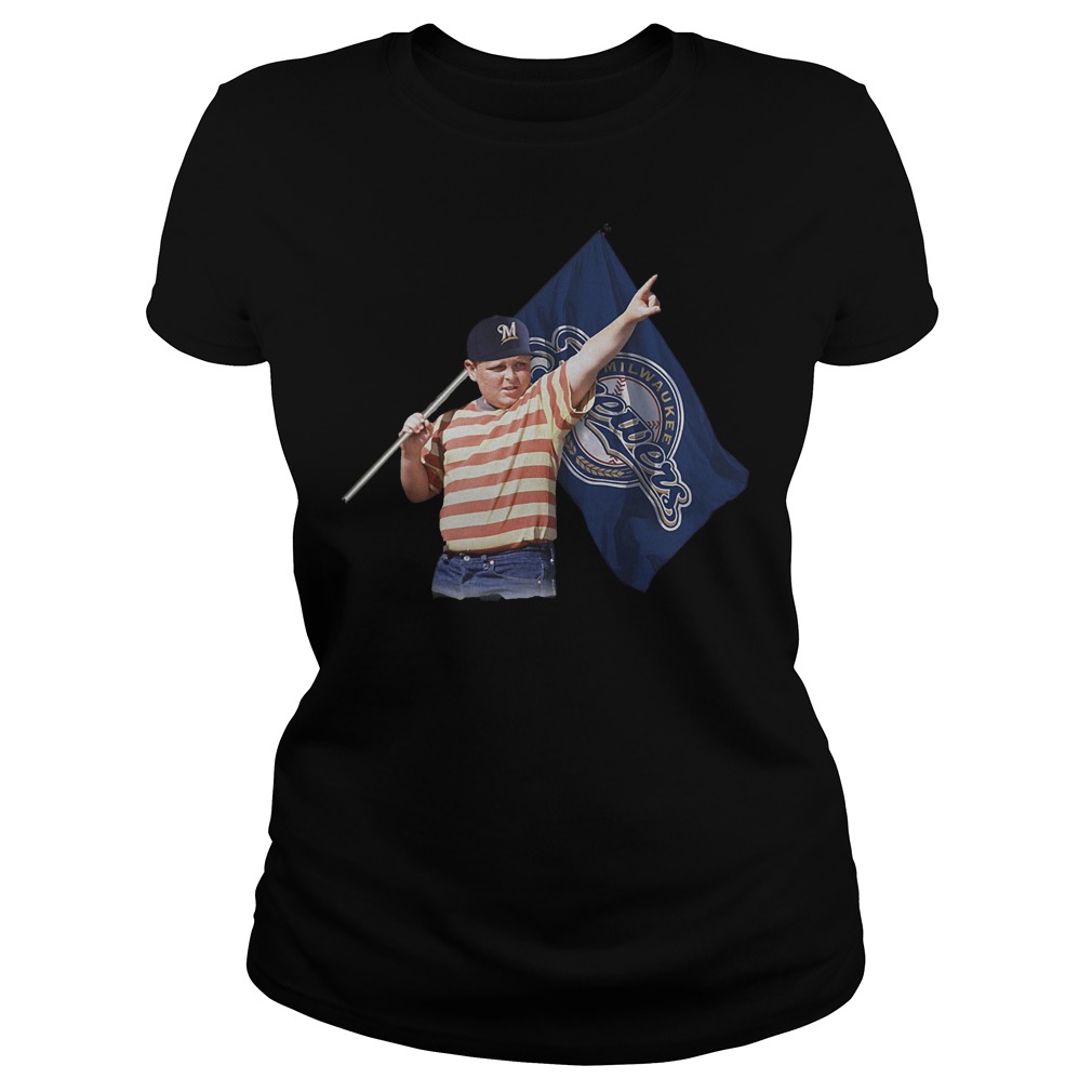 The Sandlot And Milwaukee Brewers Flag T-Shirt Classic Ladies Tee