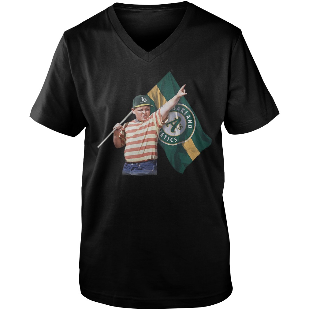 The Sandlot And Oakland Athletics Flag T-Shirt Guys V-Neck