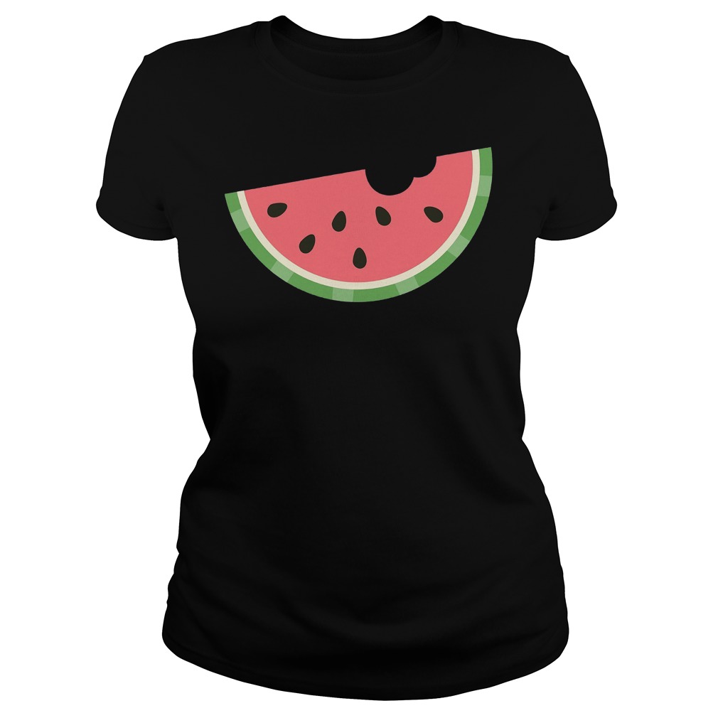 Watermelon Fruit Melon Seed Bite T-Shirt Ladies Tee