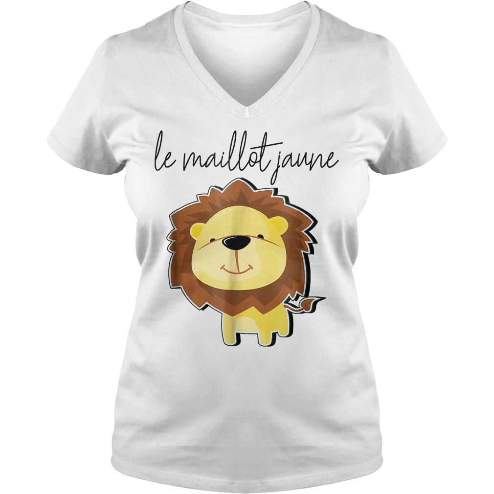 Yellow Jersey Tour France Maillot Jaune Lion T-Shirt 10 Yellow Jersey Tour France Maillot Jaune Lion T-Shirt Ladies V-Neck
